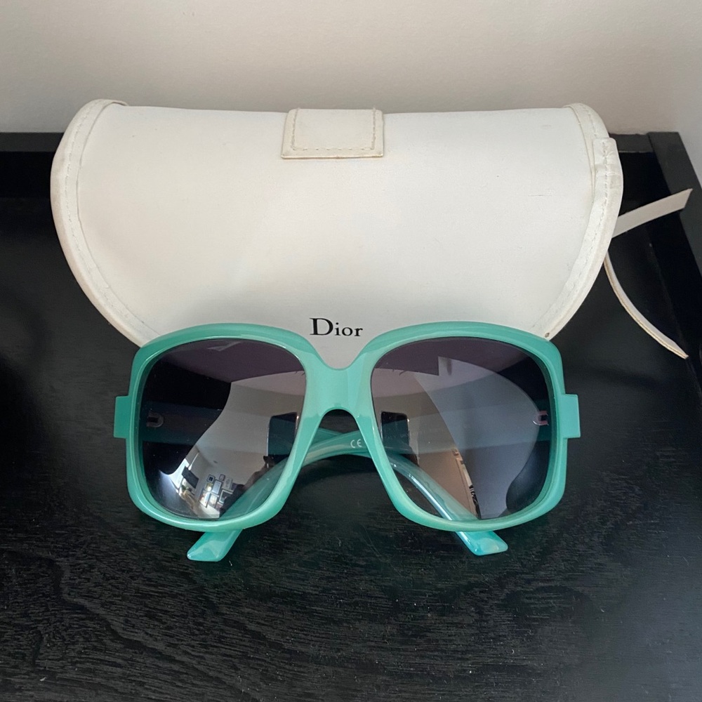 Dior Teal Sunglasses and Case